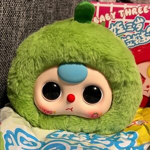 NWT Confirmed Baby Three Orchard Zipper Bag Plush- Pear